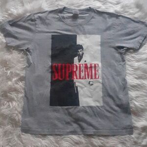 Supreme Scarface / Tony Montana Heather Grey Split Tee Shirt Men's Size Medium